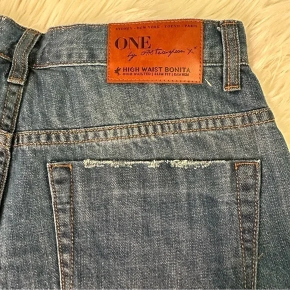 ONE Teaspoon for Free People Blue Colt High Waisted Bonitas Denim Shorts - Picture 9 of 14